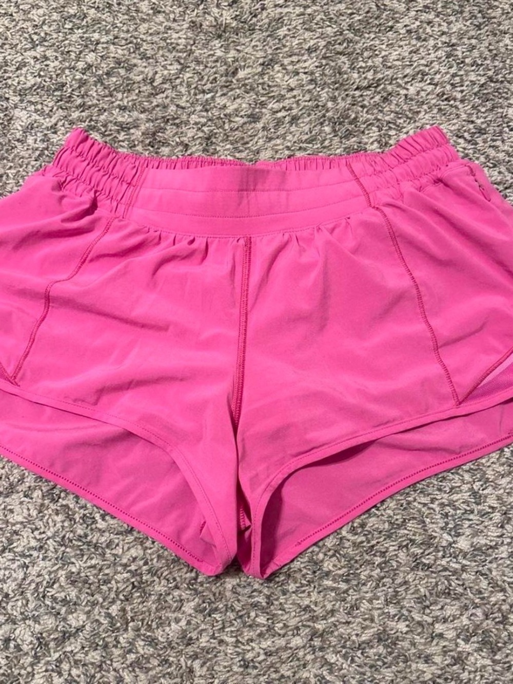 lululemon athletica Hot Pink Elastic-Waist Athletic Shorts - Picture 2 of 4